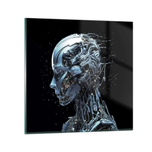 Obraz na szkle - Technologia jest kobietą - 60x60 cm