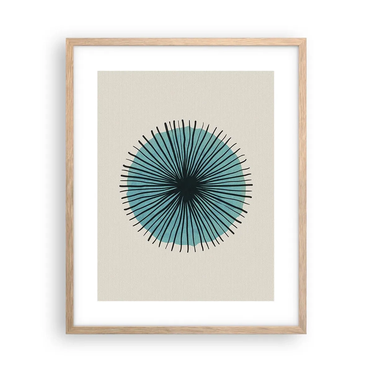 Plakat w ramie jasny dąb - Promieniście na błękicie - 40x50 cm