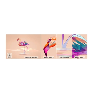 Fototapeta Próbka Samoprzylepna Deluxe Sticker - Ptak dobrych emocji - Flaming, Ptak, Abstrakcja - 100x30 cm