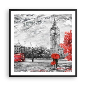 Plakat w czarnej ramie - Ekscytujący dzień - 60x60 cm