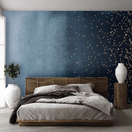 Fototapeta Premium Canvas - Kompozycja – niebieskie fazy - Abstrakcja, Sztuka, Design - 200x140 cm