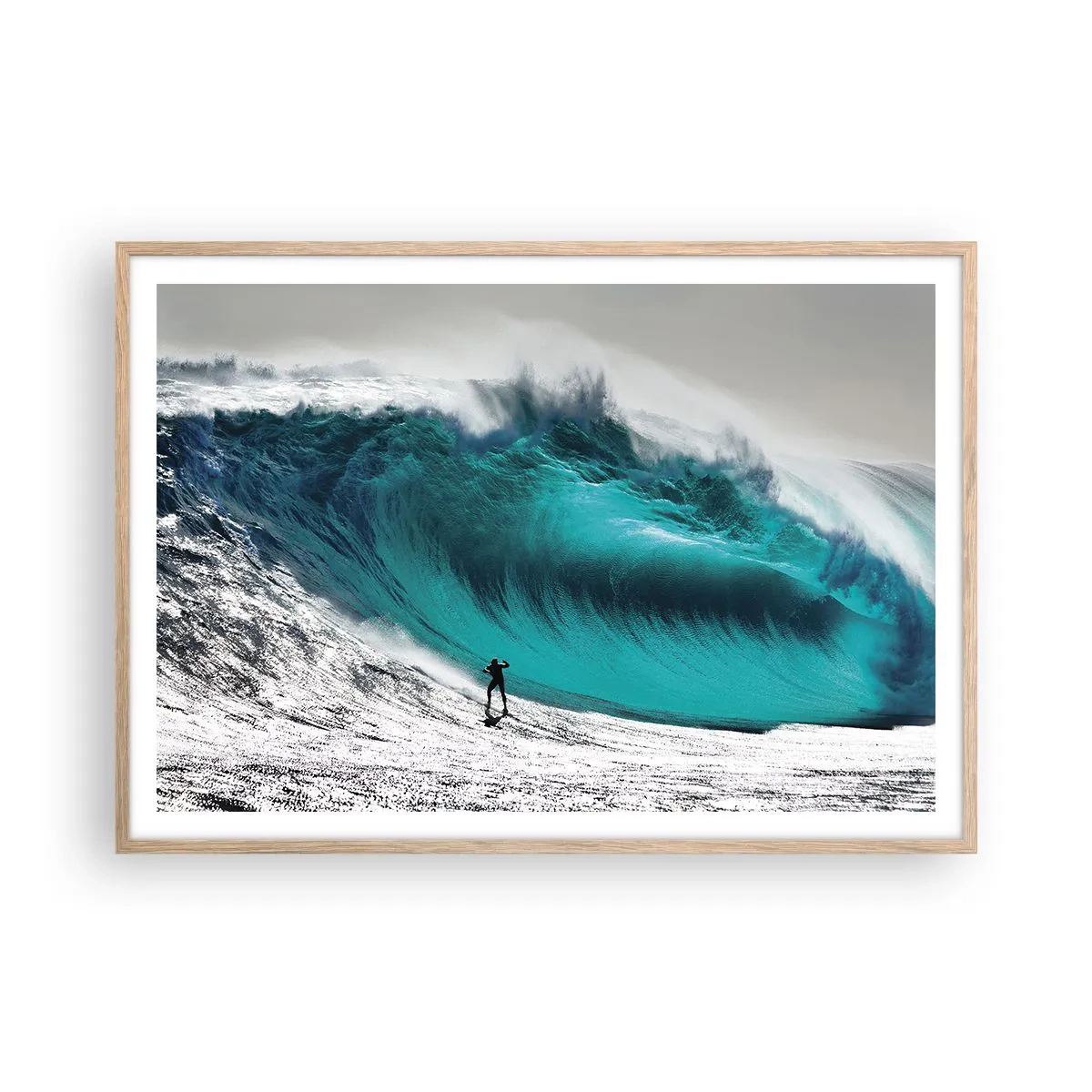Plakat w ramie jasny dąb - Wyzwanie przyjęte - 100x70 cm