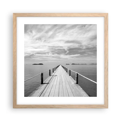 Plakat w ramie jasny dąb - A może podróż… - 40x40 cm