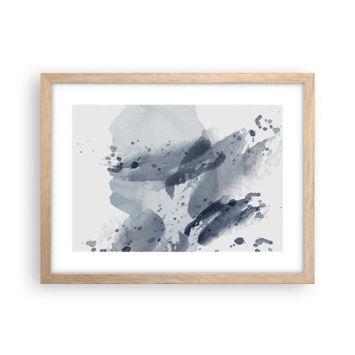 Plakat w ramie jasny dąb - Studium natury wody - 40x30 cm