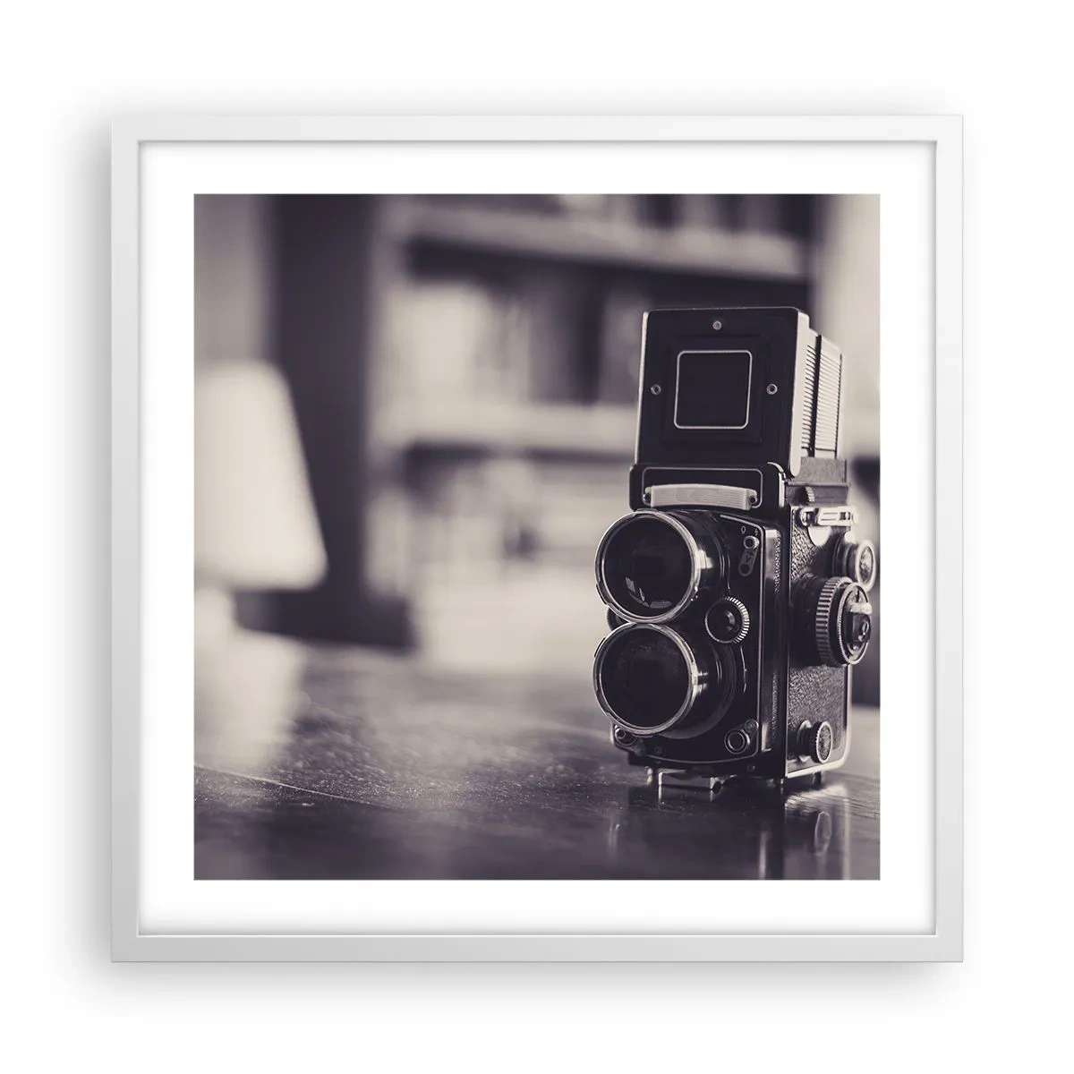 Plakat w białej ramie - Magia starej fotografii - 50x50 cm