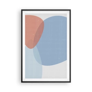 Plakat w czarnej ramie - Pastelowe związki - 61x91 cm