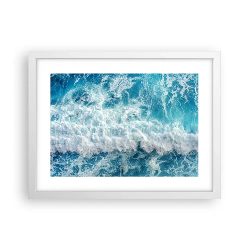 Plakat w białej ramie - Radośnie i w podskokach - 40x30 cm