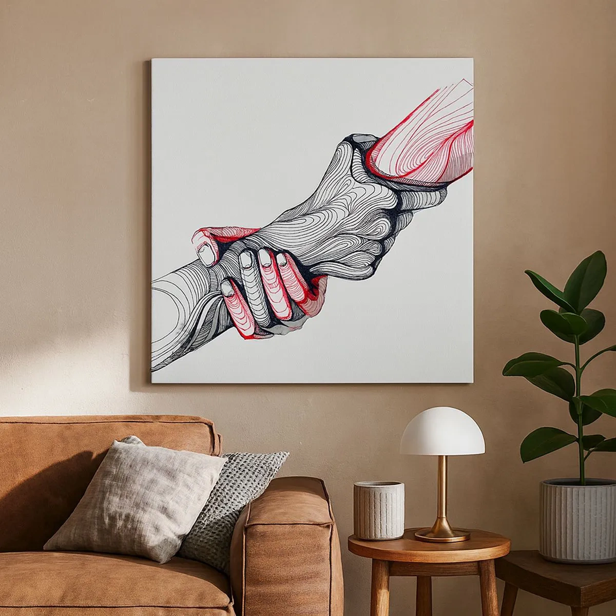 Obraz na płótnie - Jesteś w dobrych rękach - 30x30 cm