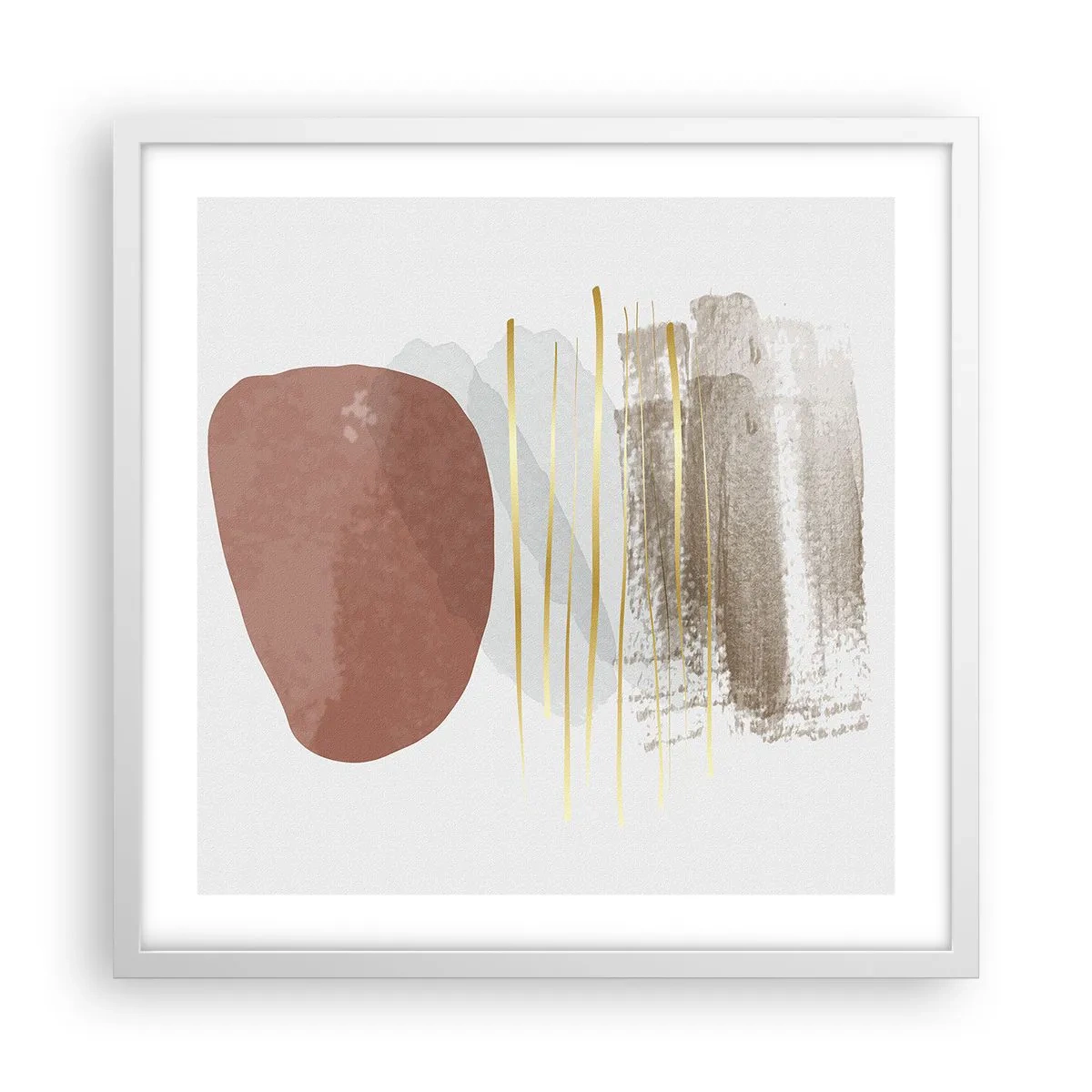 Plakat w białej ramie - Abstrakcyjna kolumnada - 50x50 cm