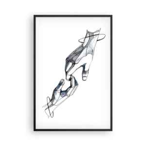 Plakat w czarnej ramie - Dobry gest - 61x91 cm