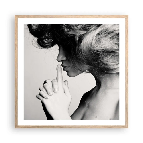 Plakat w ramie jasny dąb - Zasłuchana w sobie - 60x60 cm