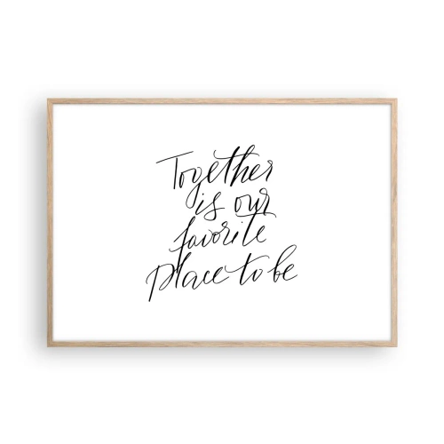 Plakat w ramie jasny dąb - Też to czujesz? - 100x70 cm