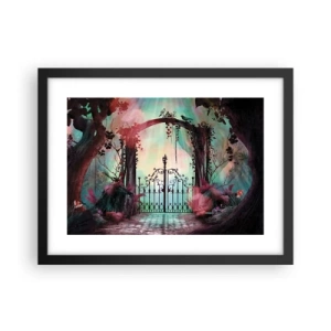 Plakat w czarnej ramie - Tajemniczy ogród - 40x30 cm