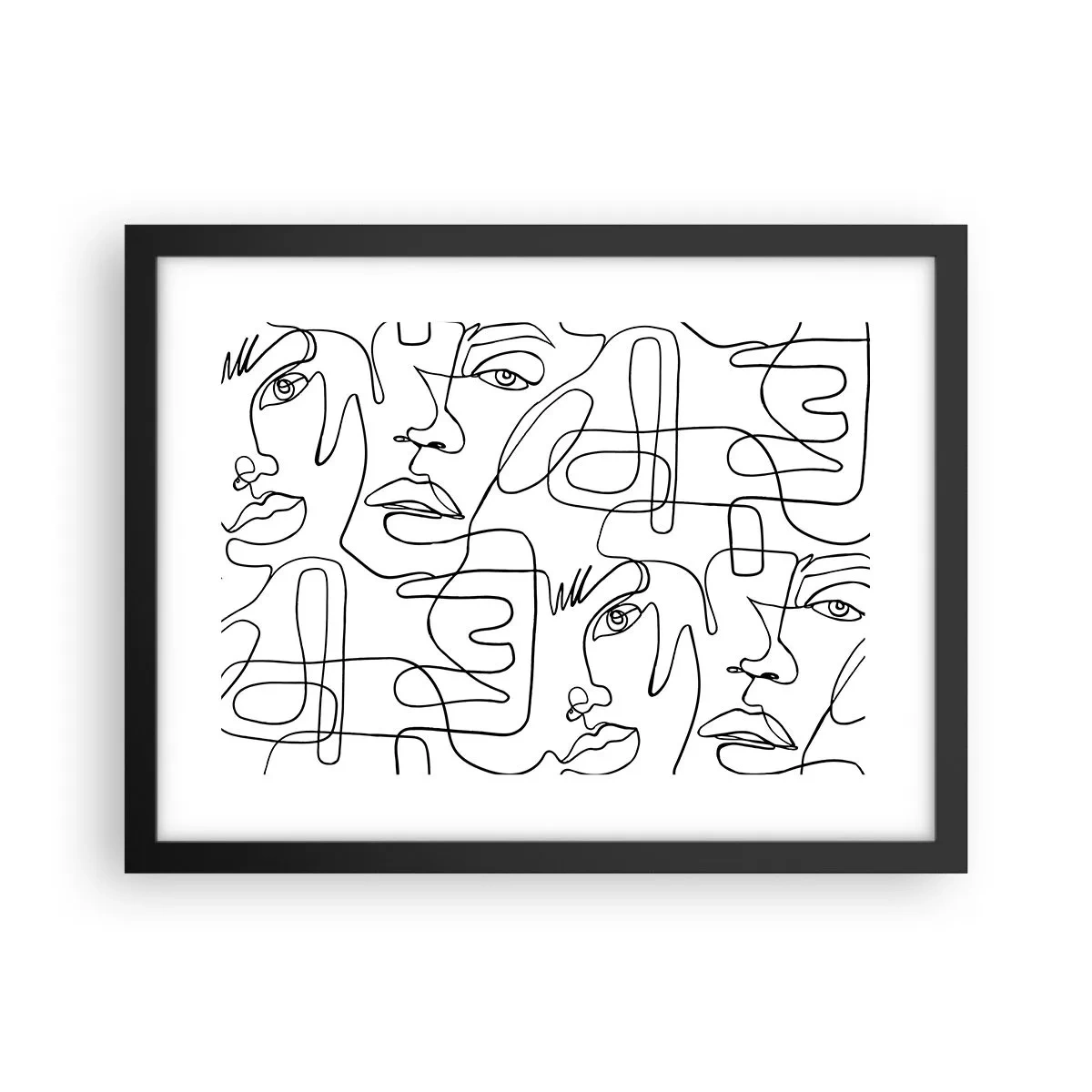 Plakat w czarnej ramie - W splątanych emocjach - 40x30 cm