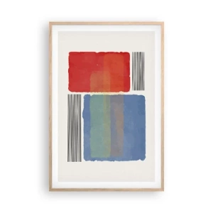 Plakat w ramie jasny dąb - Duch i litera geometrii - 61x91 cm