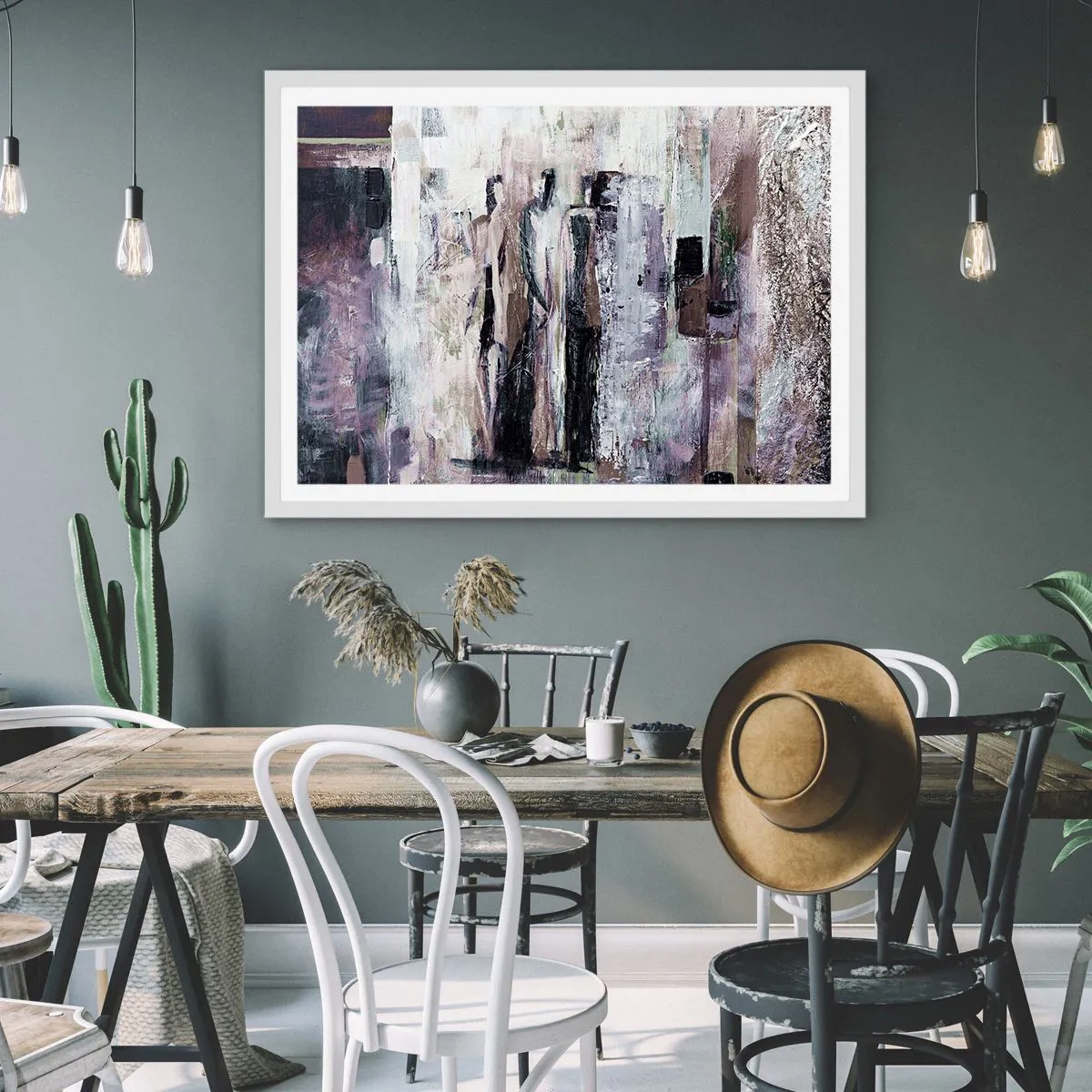 Plakat w białej ramie - Tajemnicza trójka - 40x30 cm