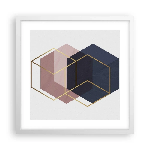 Plakat w białej ramie - Siła prostoty - 40x40 cm