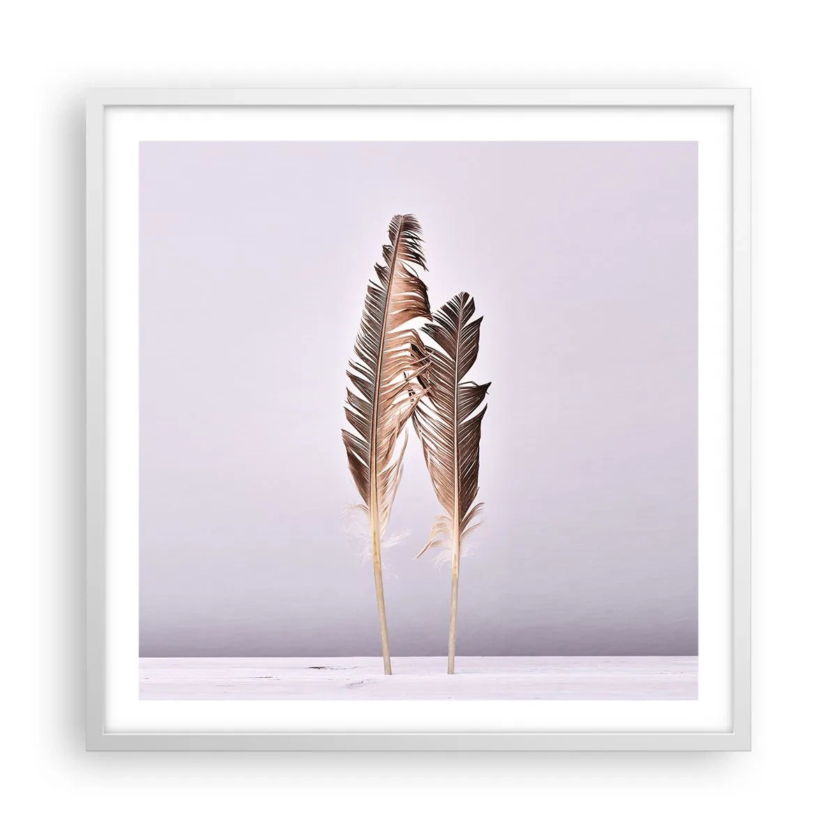 Plakat w białej ramie - Przeciw nicości - 60x60 cm
