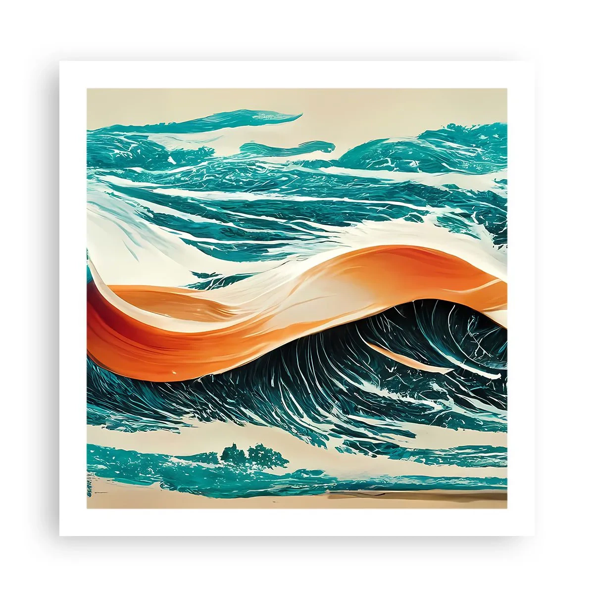 Plakat - Sen surfera - 60x60 cm