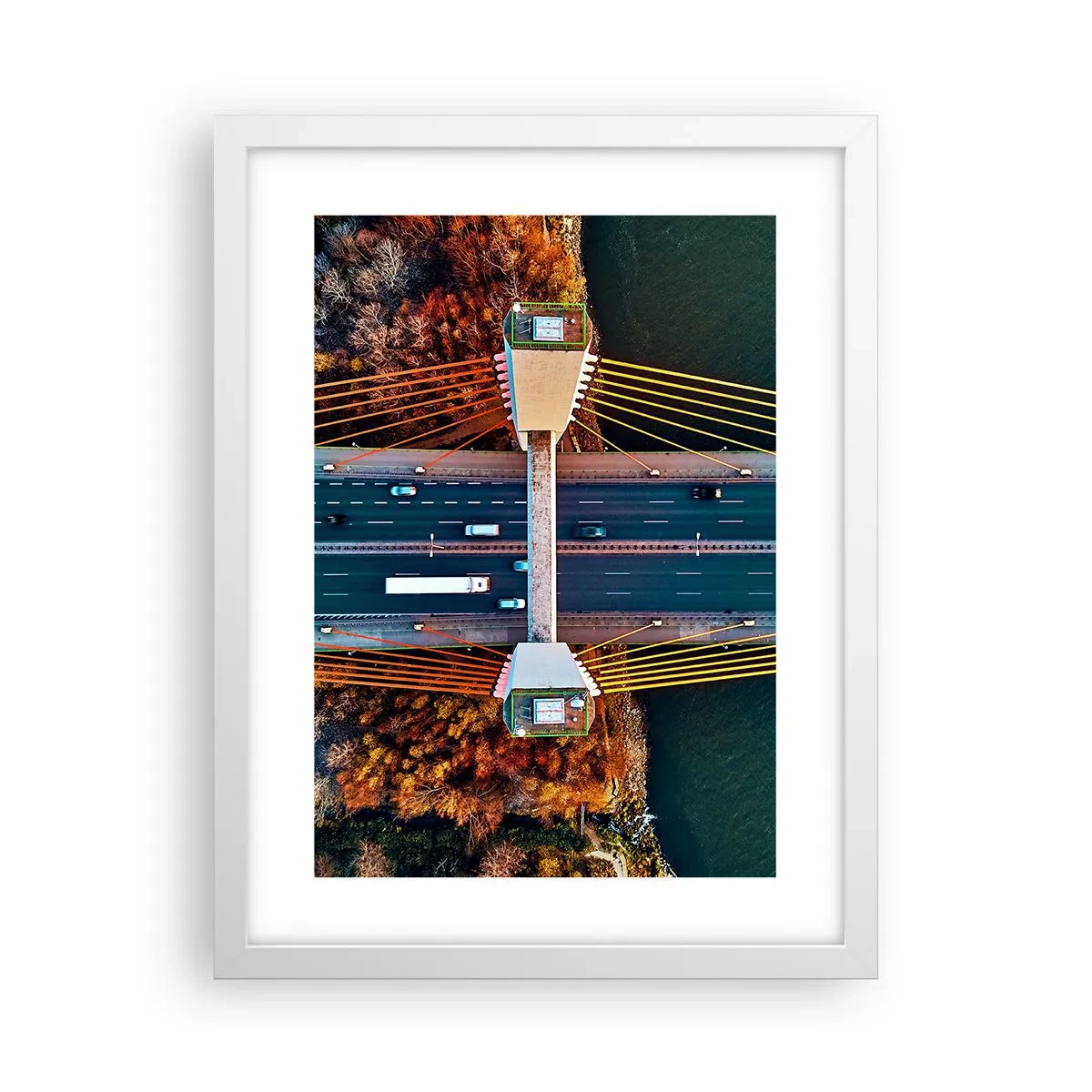 Plakat w białej ramie - ZA wodami, za lasami - 30x40 cm