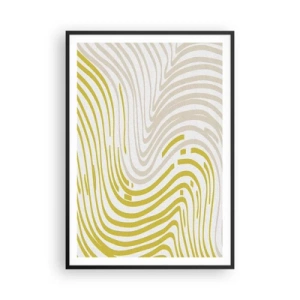 Plakat w czarnej ramie - Kompozycja z łagodnym ugięciem - 70x100 cm