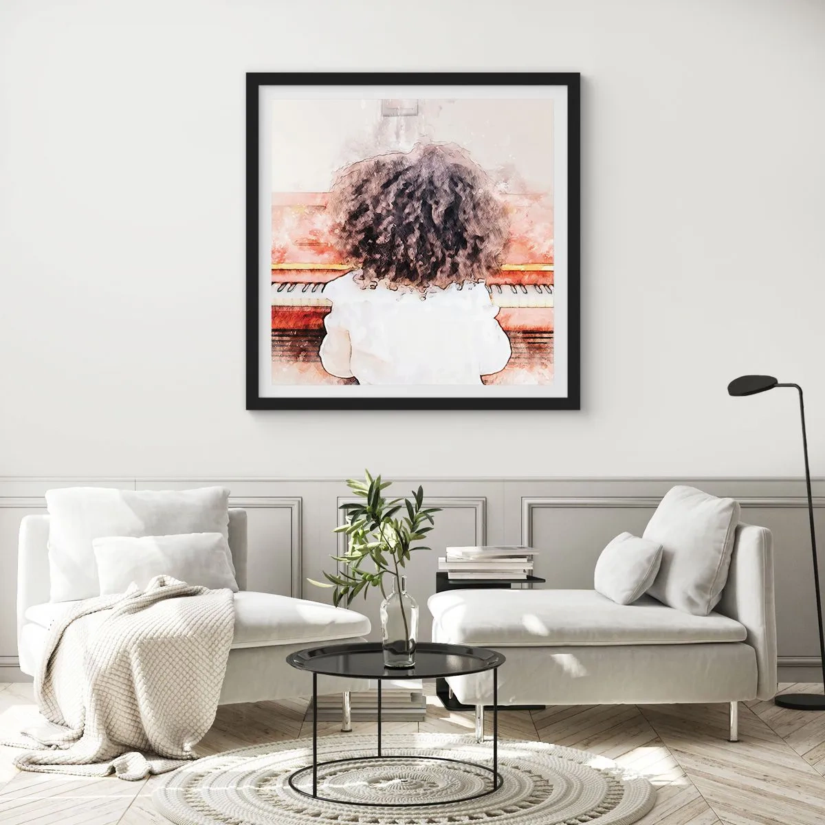 Plakat w czarnej ramie - W nowym świecie - 40x40 cm