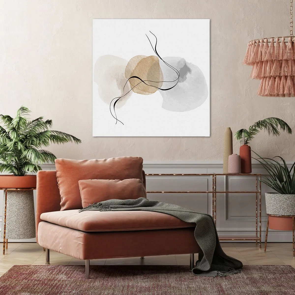 Obraz na płótnie - Powietrzne paciorki - 70x70 cm