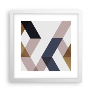 Plakat w białej ramie - Płaszczyzny i kąty - 30x30 cm