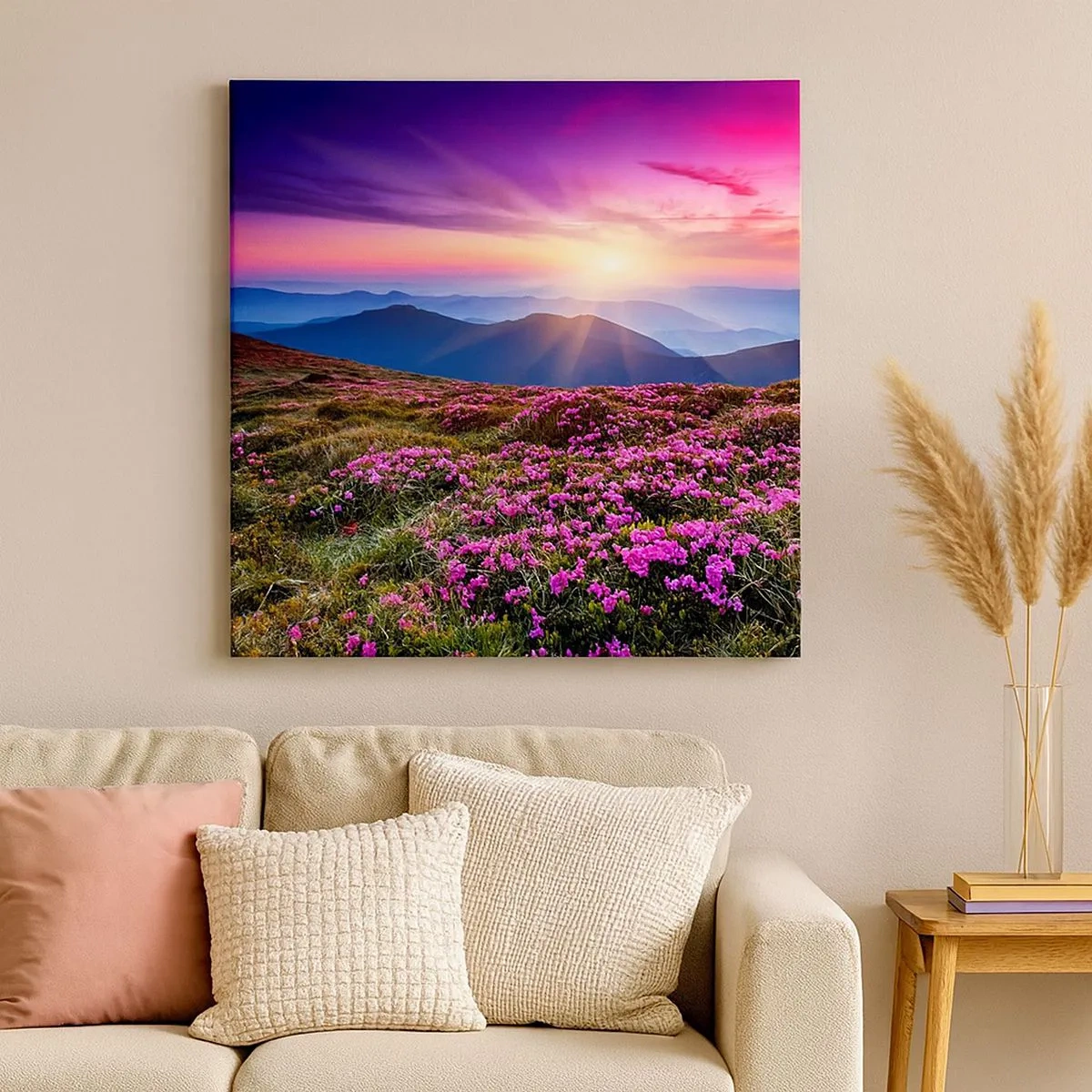 Obraz na płótnie - Ziół zapachniały świeże pęki od niw - 30x30 cm