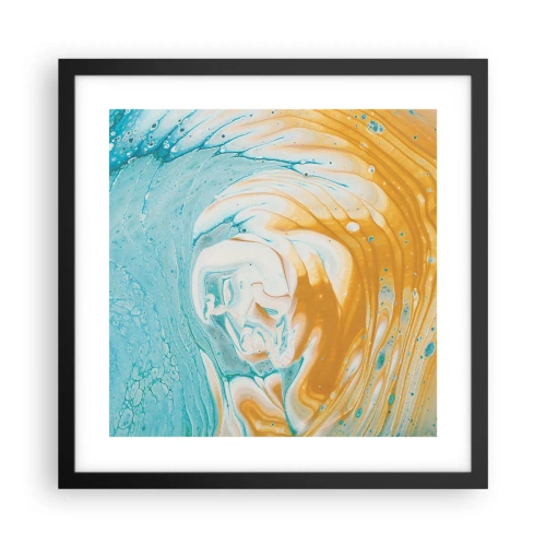 Plakat w czarnej ramie - Pastelowy wir - 40x40 cm