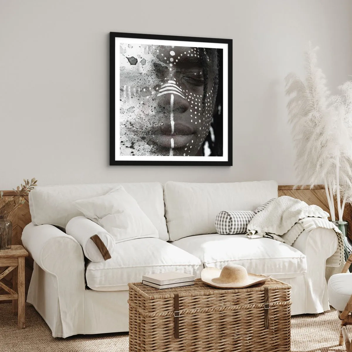 Plakat w czarnej ramie - Odkryj pierwotnego ducha - 50x50 cm