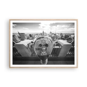 Plakat w ramie jasny dąb - Miasto nad miastami - 100x70 cm