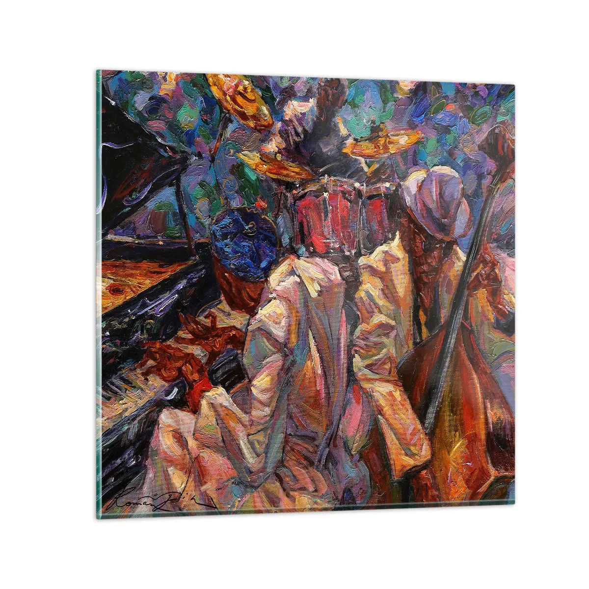 Obraz na szkle - W jednym rytmie - 70x70 cm