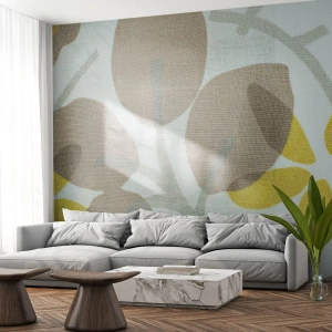 Fototapeta Premium Sand - Kompozycja w pełnym słońcu - Boho, Kwiaty, Minimalizm - 450x315 cm