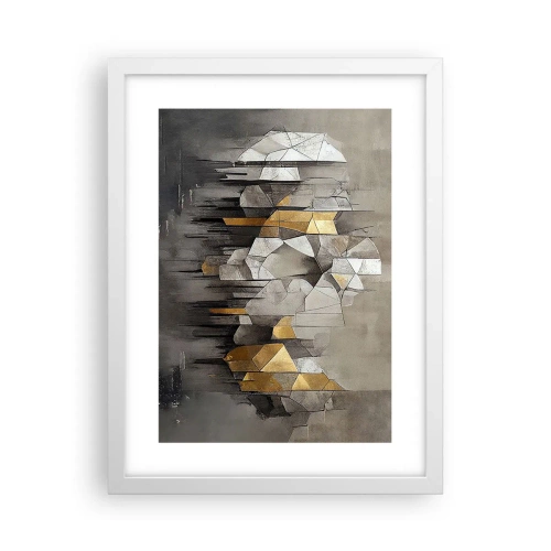Plakat w białej ramie - Kompozycja z lodu i światła - 30x40 cm