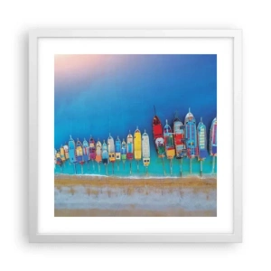 Plakat w białej ramie - Z lotu ptaka - 40x40 cm