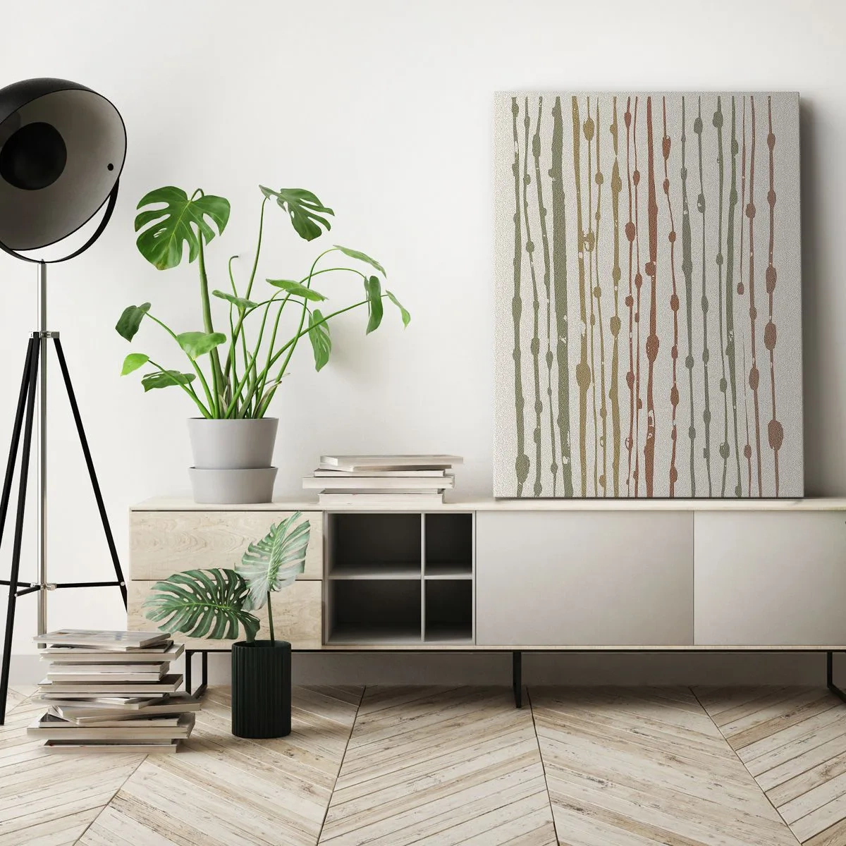 Obraz na płótnie - Muzyczny zapis barw - 65x120 cm