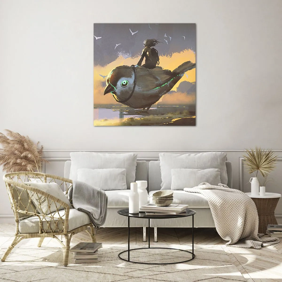 Obraz na szkle - Przystanek w fantastycznej podróźy - 70x70 cm