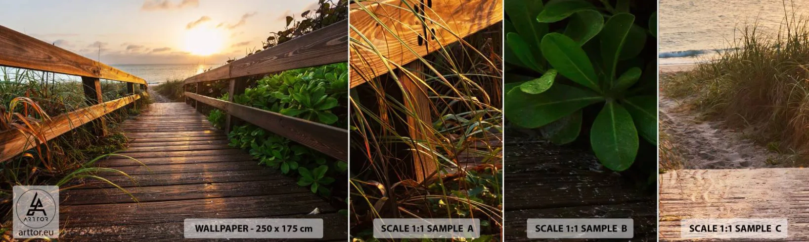 Fototapeta Próbka Standard Eco - I wprost nad brzeg - Krajobraz, Morze, Drewniany Pomost - 100x30 cm