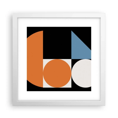 Plakat w białej ramie - Układ figurowy - 30x30 cm