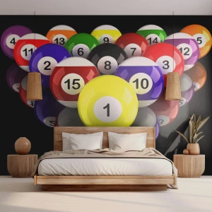 Fototapeta Samoprzylepna Deluxe Sticker - Różne barwy gry - Sport, Bilard, Kule Bilardowe - 250x175 cm