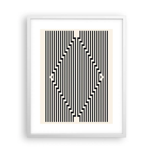 Plakat w białej ramie - Geometryczna iluzja - 40x50 cm