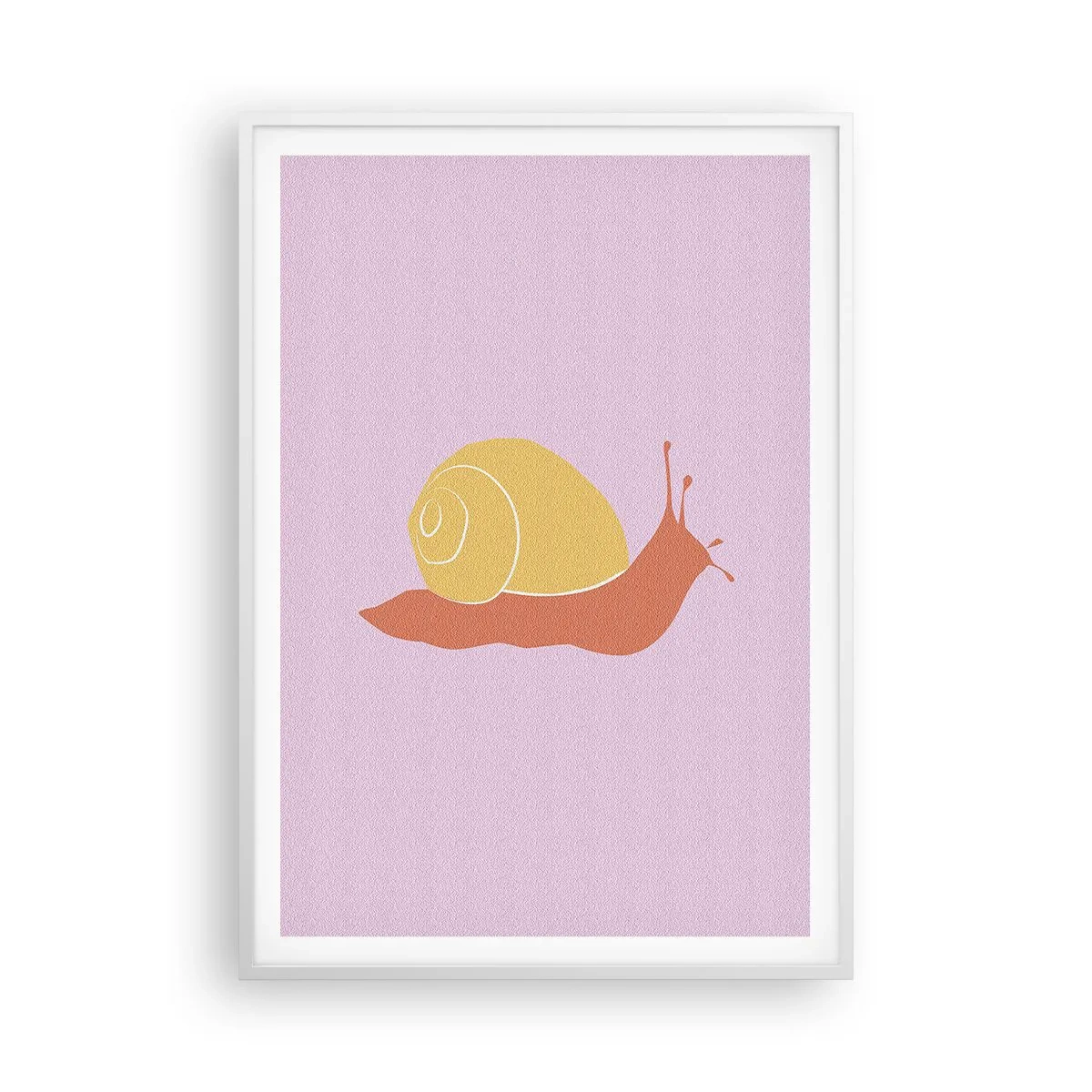 Plakat w białej ramie - Nie ma pośpiechu - 70x100 cm