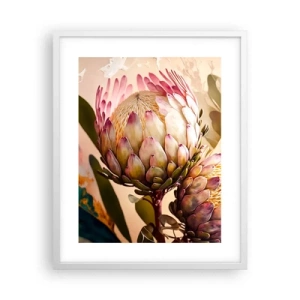 Plakat w białej ramie - Czule objęte - 40x50 cm