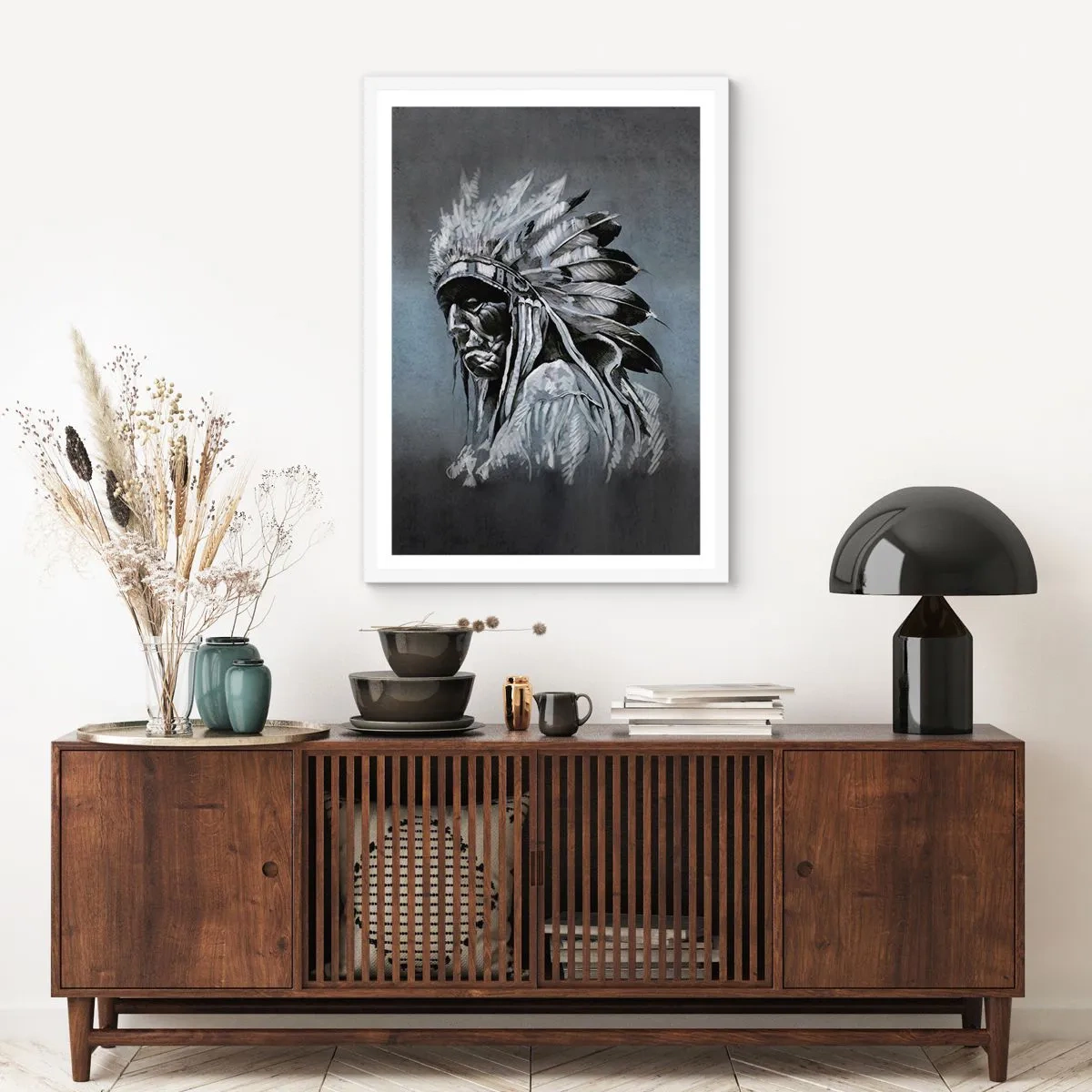 Plakat w białej ramie - Powrót do korzeni - 40x50 cm