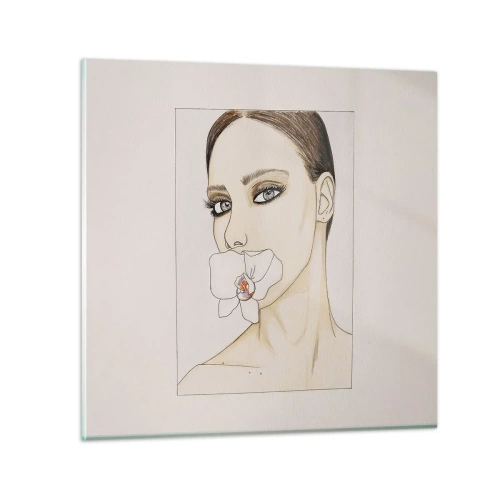 Obraz na szkle - Symbol elegancji i piękna - 30x30 cm