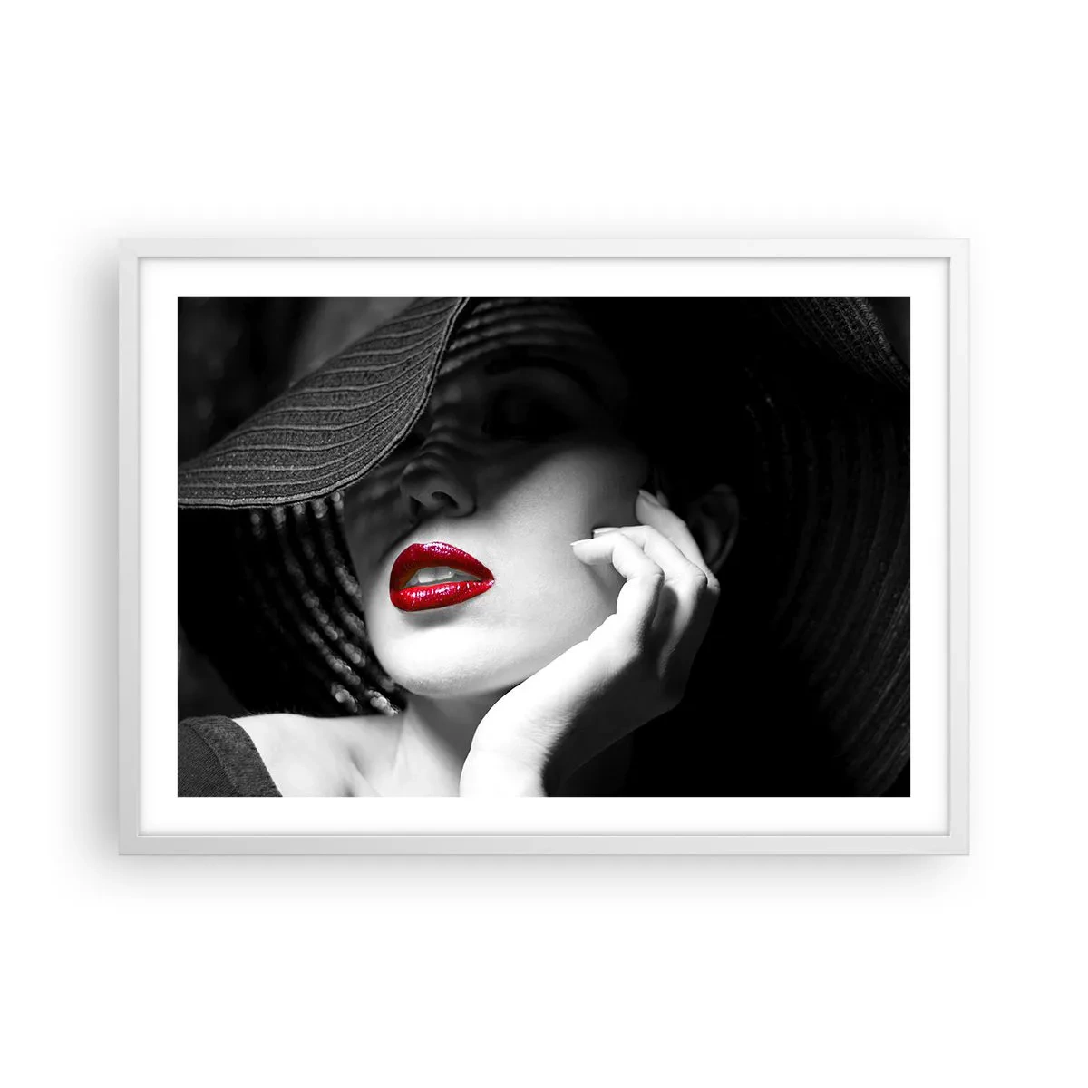 Plakat w białej ramie - Studium w szkarłacie - 70x50 cm