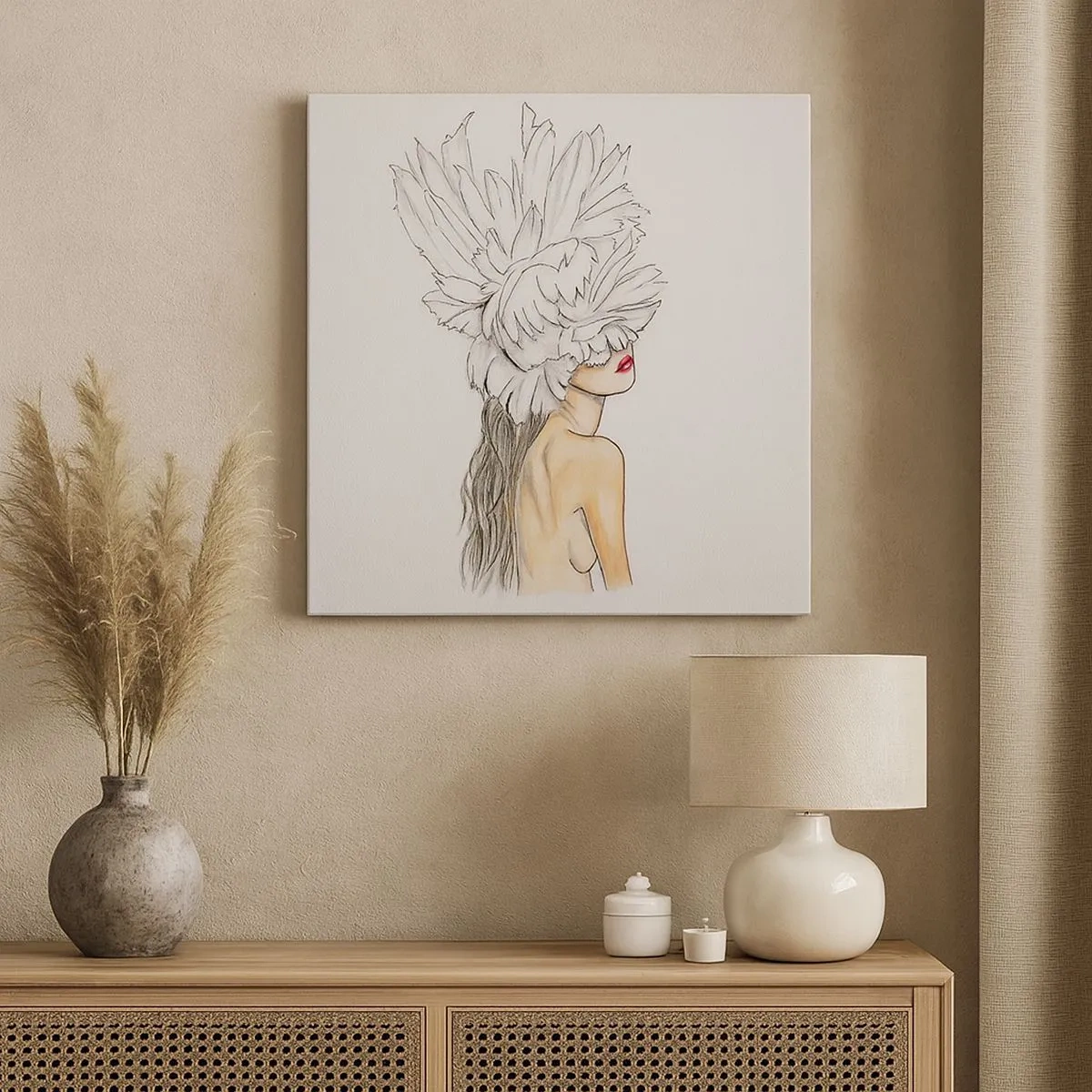 Obraz na płótnie - Piękność ukoronowana - 30x30 cm