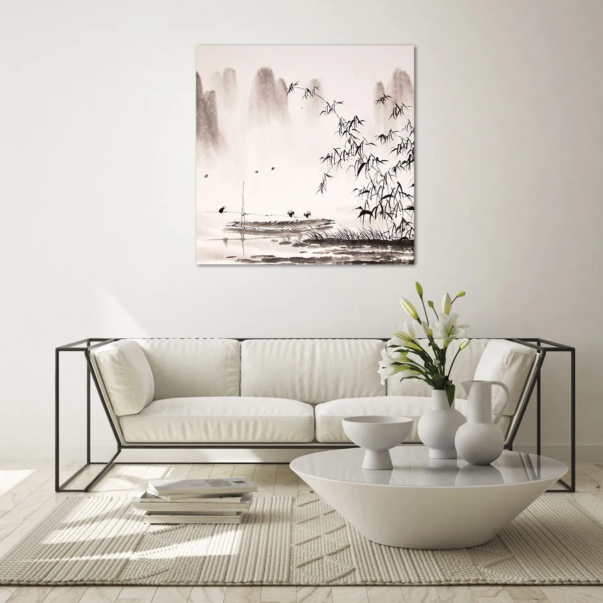 Obraz na szkle - Cisza ryżowych pól - 70x70 cm