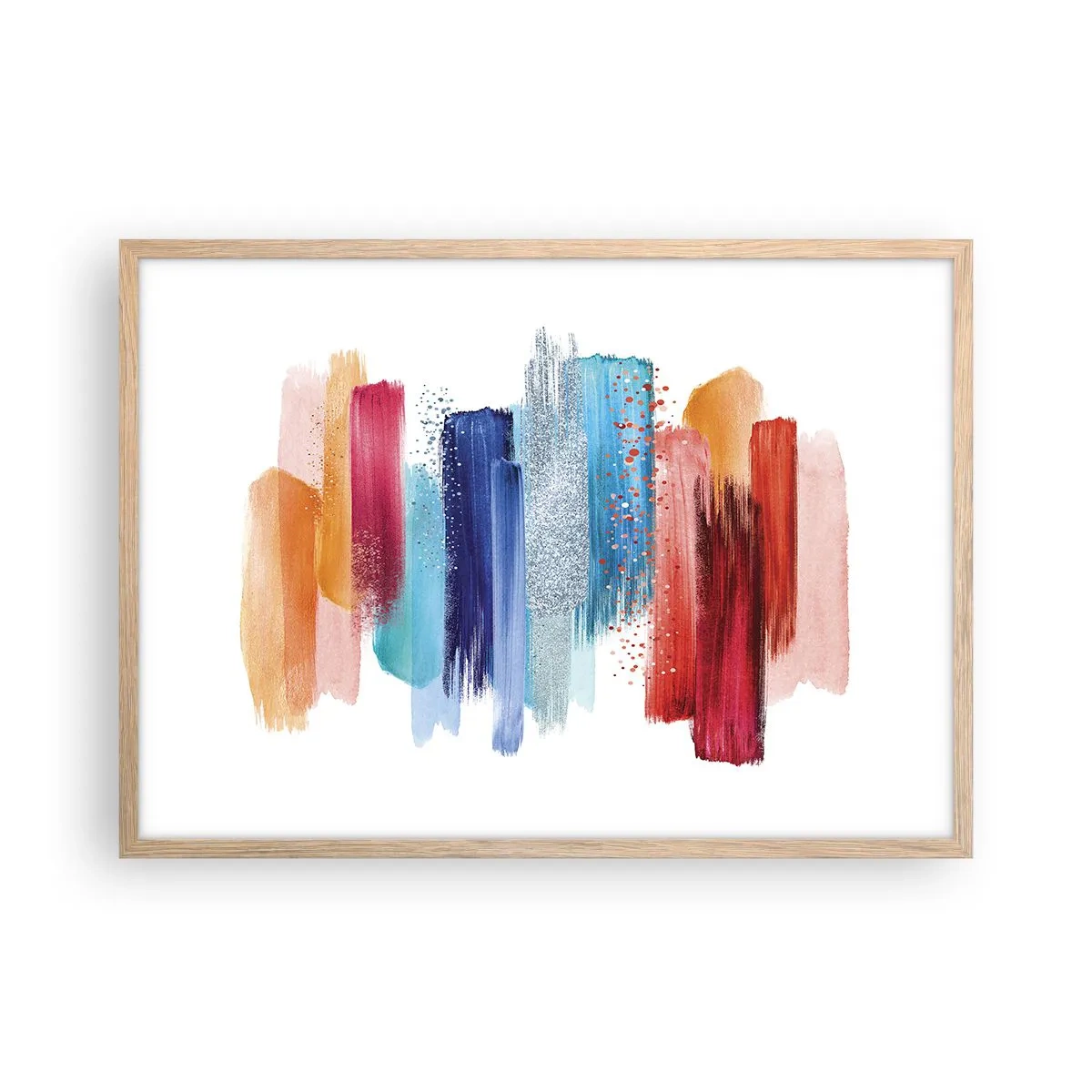 Plakat w ramie jasny dąb - W górę i w dół - 70x50 cm